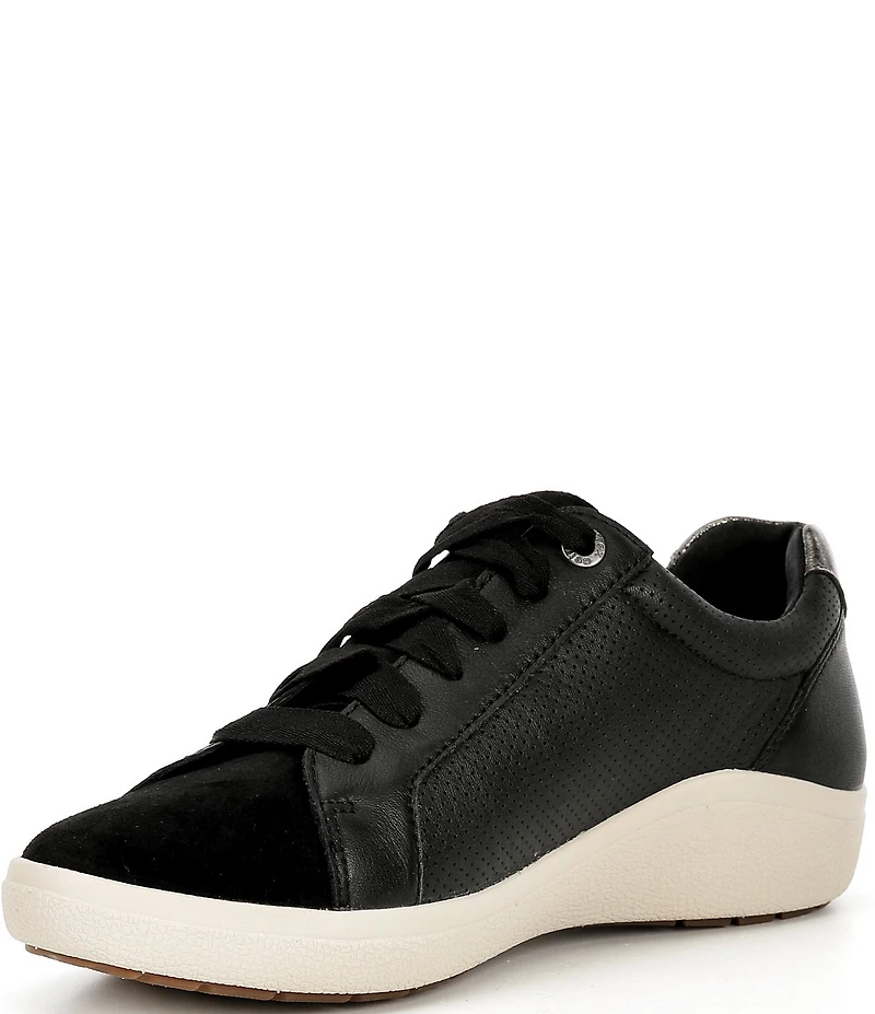 Aetrex Courtney Lace Up Perforated Leather Sneakers