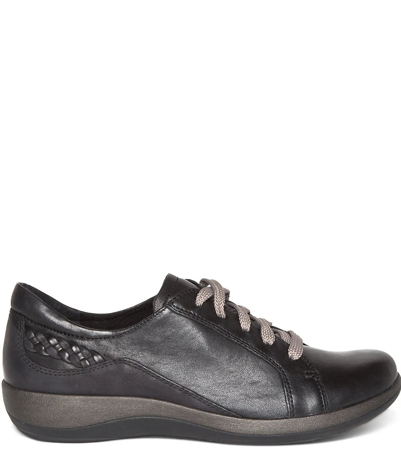 Aetrex Dana Leather Braided Detail Sneakers