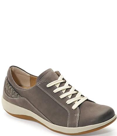 Aetrex Dana Leather Braided Detail Sneakers
