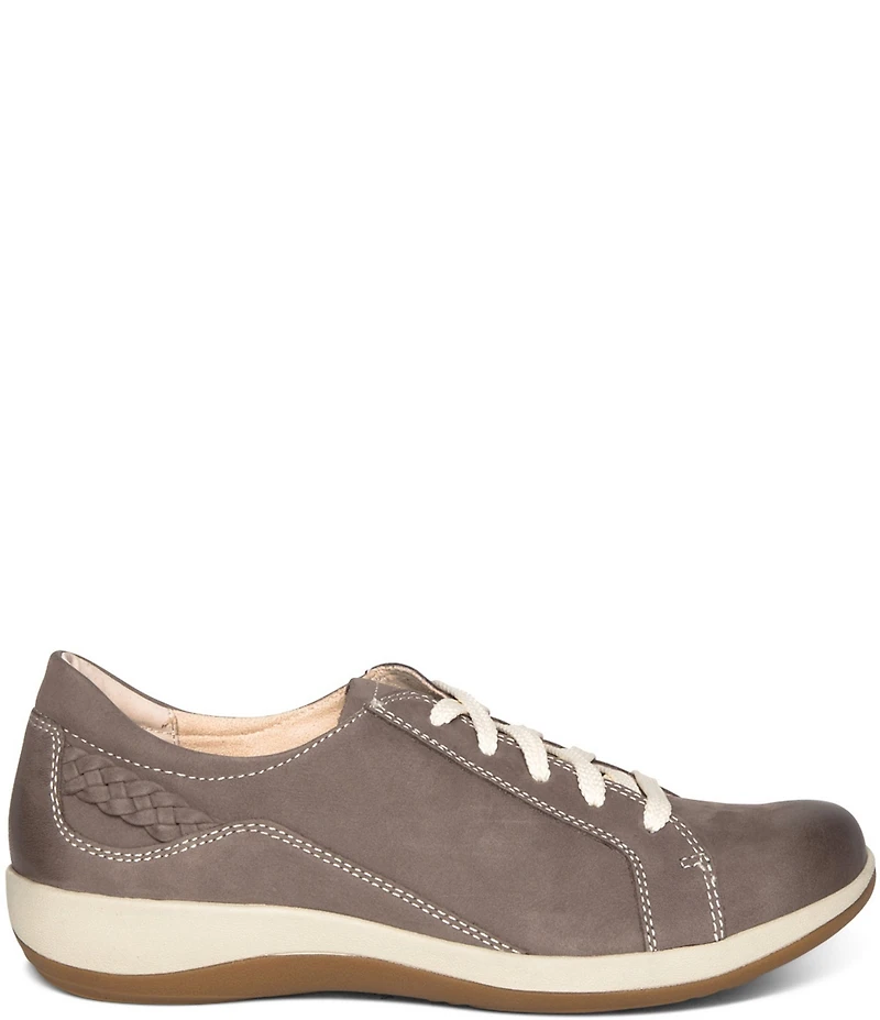 Aetrex Dana Leather Braided Detail Sneakers