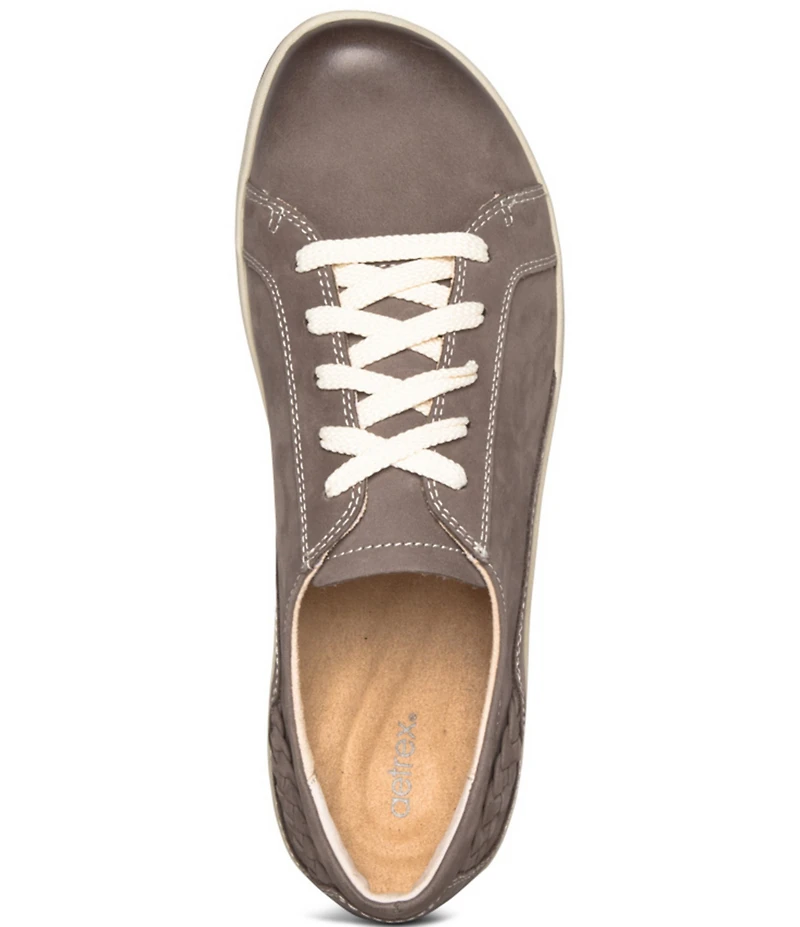 Aetrex Dana Leather Braided Detail Sneakers