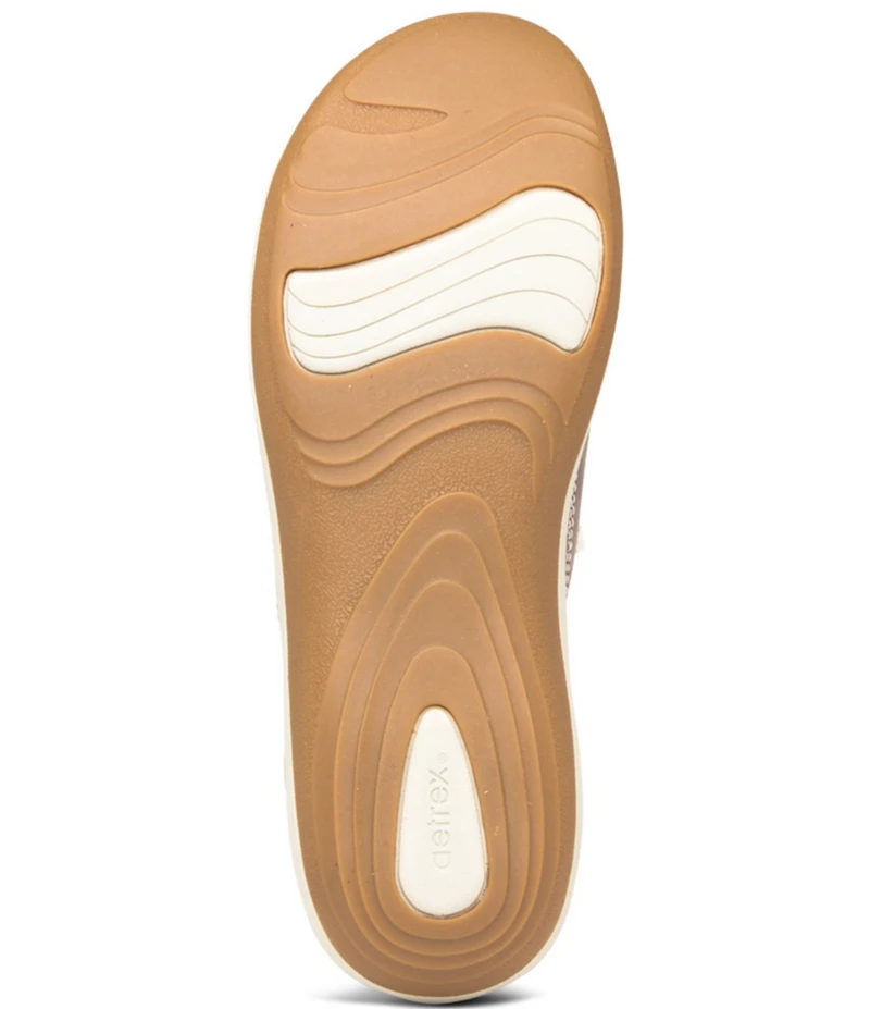 Aetrex Dana Leather Braided Detail Sneakers