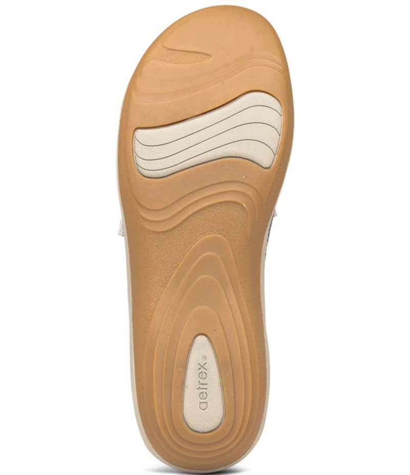 Aetrex Dana Leather Braided Detail Sneakers