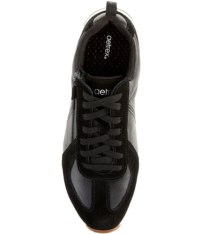 Aetrex Elise Leather Lace Up Sneakers