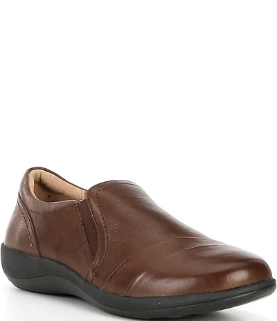 Aetrex Helena Leather Slip On Sneakers