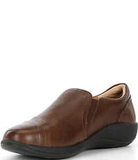 Aetrex Helena Leather Slip On Sneakers