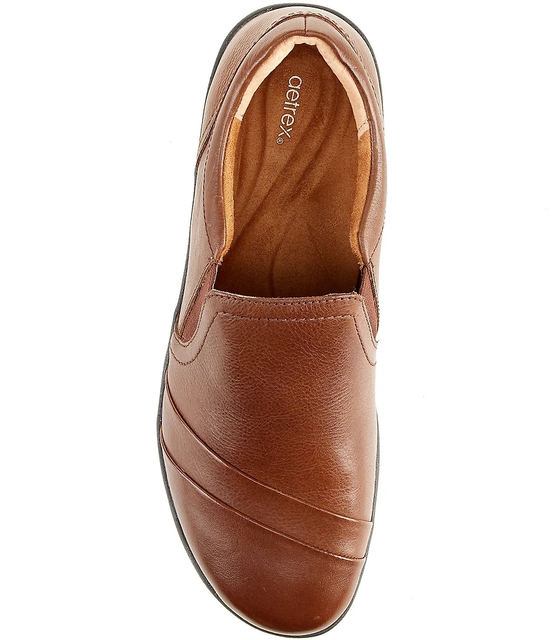 Aetrex Helena Leather Slip On Sneakers