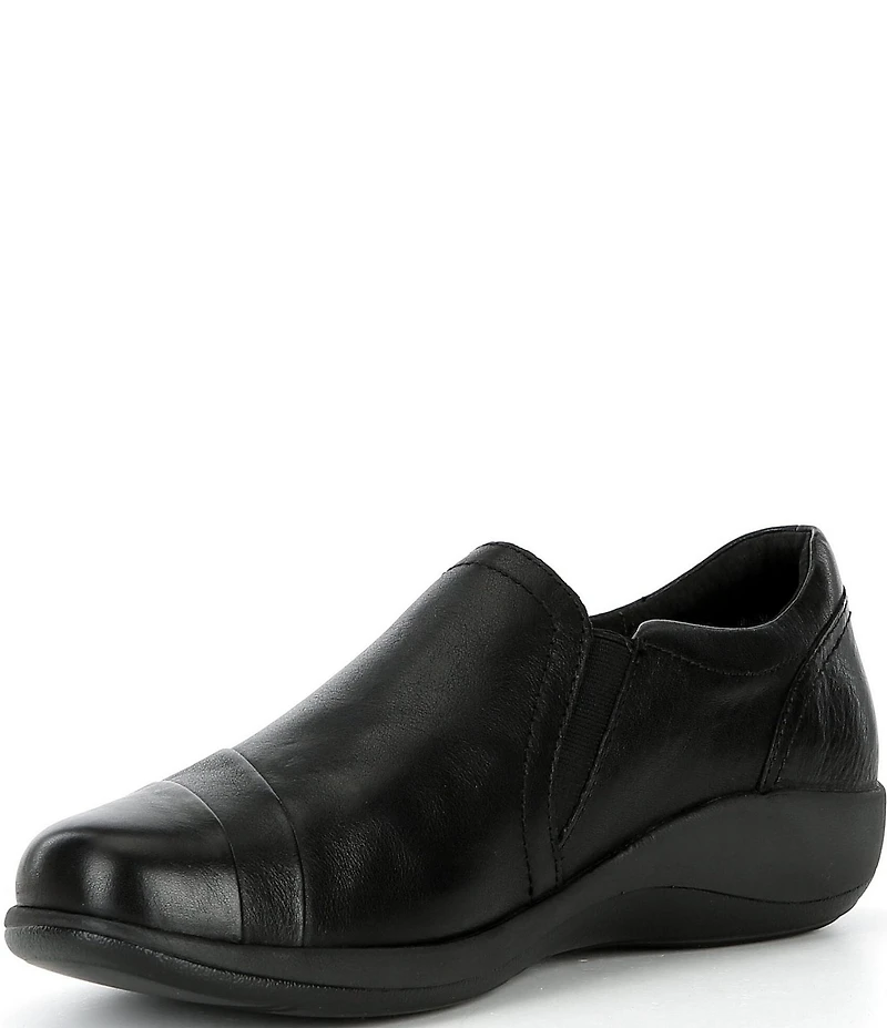 Aetrex Helena Leather Slip On Sneakers