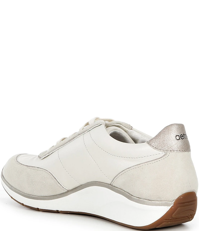 Aetrex Ivy Leather and Suede Lace Up Sneakers