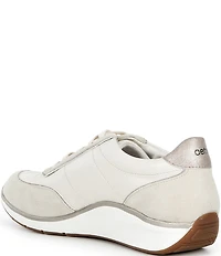 Aetrex Ivy Leather and Suede Lace Up Sneakers