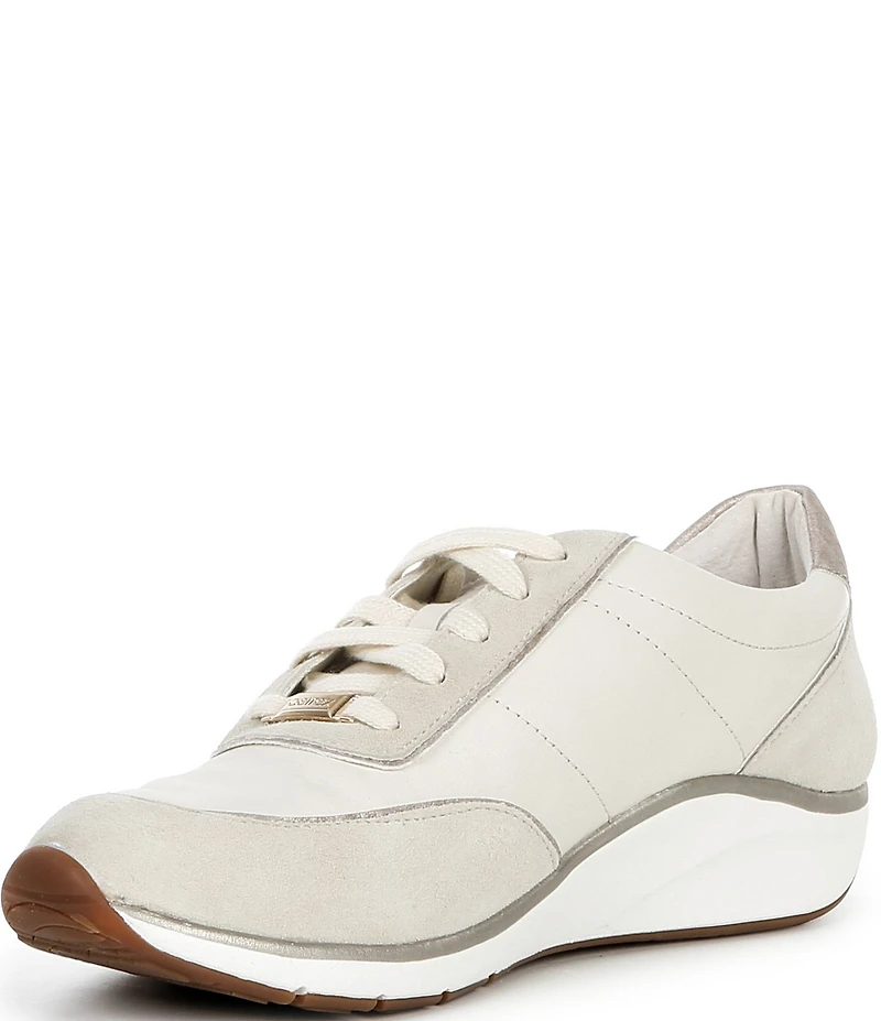 Aetrex Ivy Leather and Suede Lace Up Sneakers