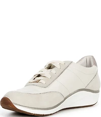 Aetrex Ivy Leather and Suede Lace Up Sneakers