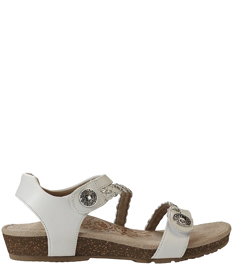 Aetrex Jillian Braided Wedge Sandals