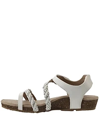 Aetrex Jillian Braided Wedge Sandals