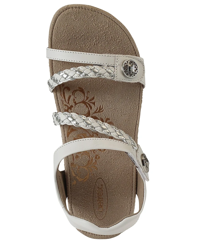 Aetrex Jillian Braided Wedge Sandals