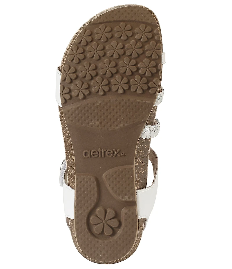 Aetrex Jillian Braided Wedge Sandals