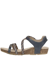 Aetrex Jillian Braided Wedge Sandals