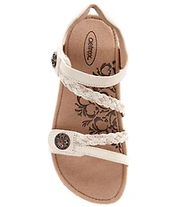 Aetrex Jillian Braided Wedge Sandals