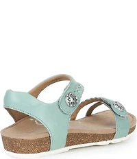 Aetrex Jillian Leather Braided Wedge Sandals