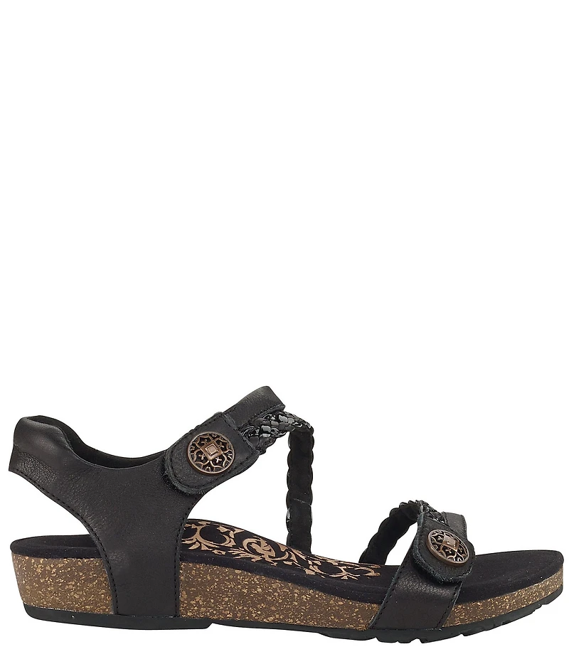 Aetrex Jillian Braided Wedge Sandals