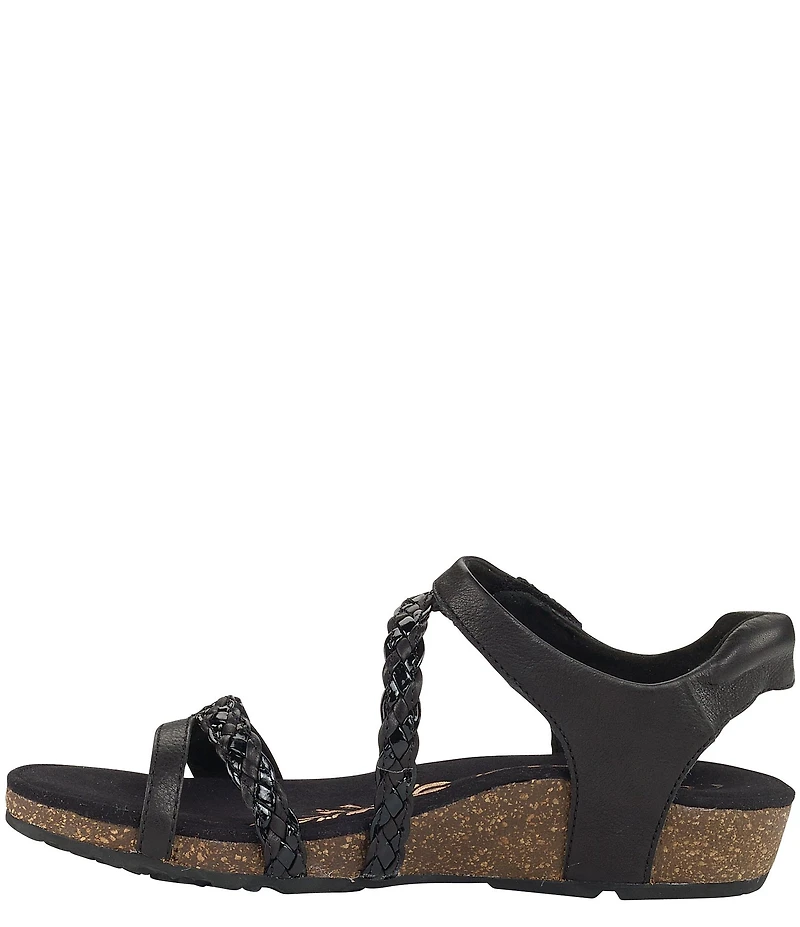Aetrex Jillian Braided Wedge Sandals