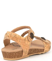 Aetrex Jillian Braided Wedge Cork Sandals
