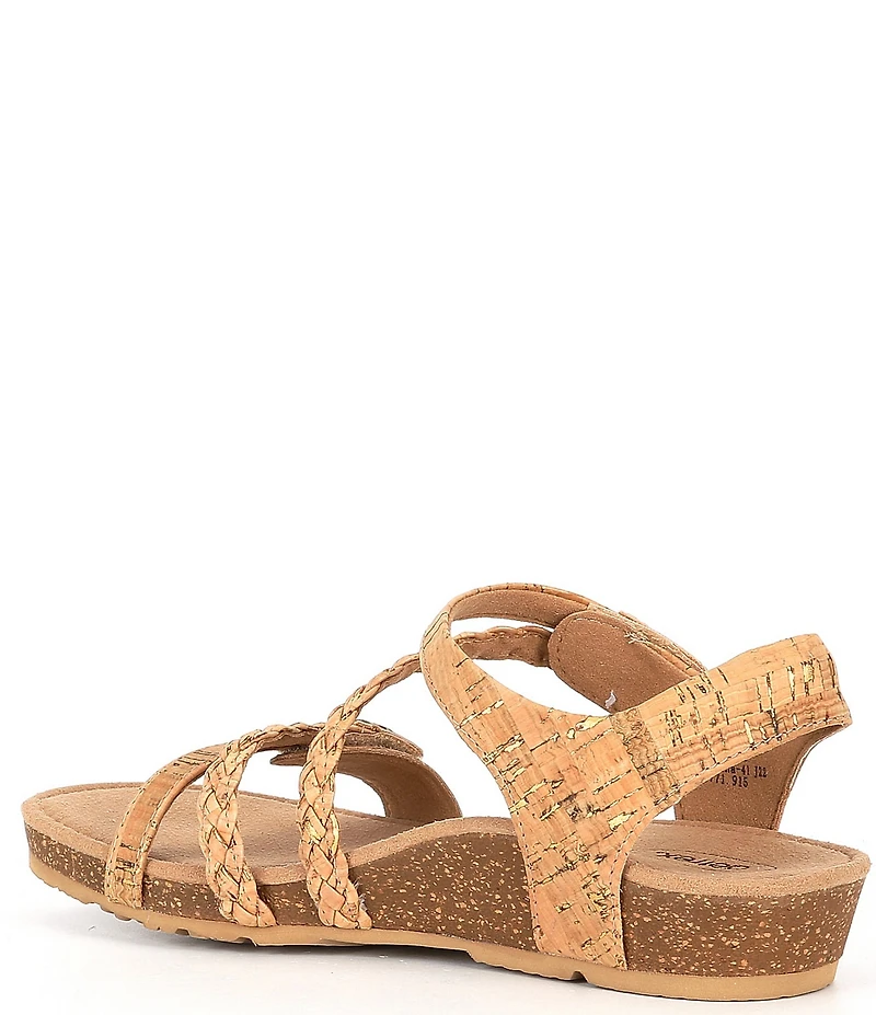 Aetrex Jillian Braided Wedge Cork Sandals