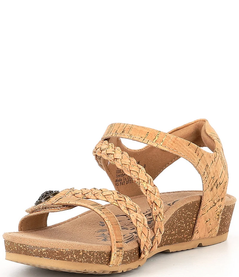 Aetrex Jillian Braided Wedge Cork Sandals