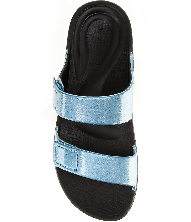 Aetrex Kaia Banded EVA Hook-and-Loop Slide Sandals