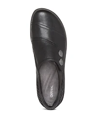 Aetrex Karina Monk Strap Leather Sneakers