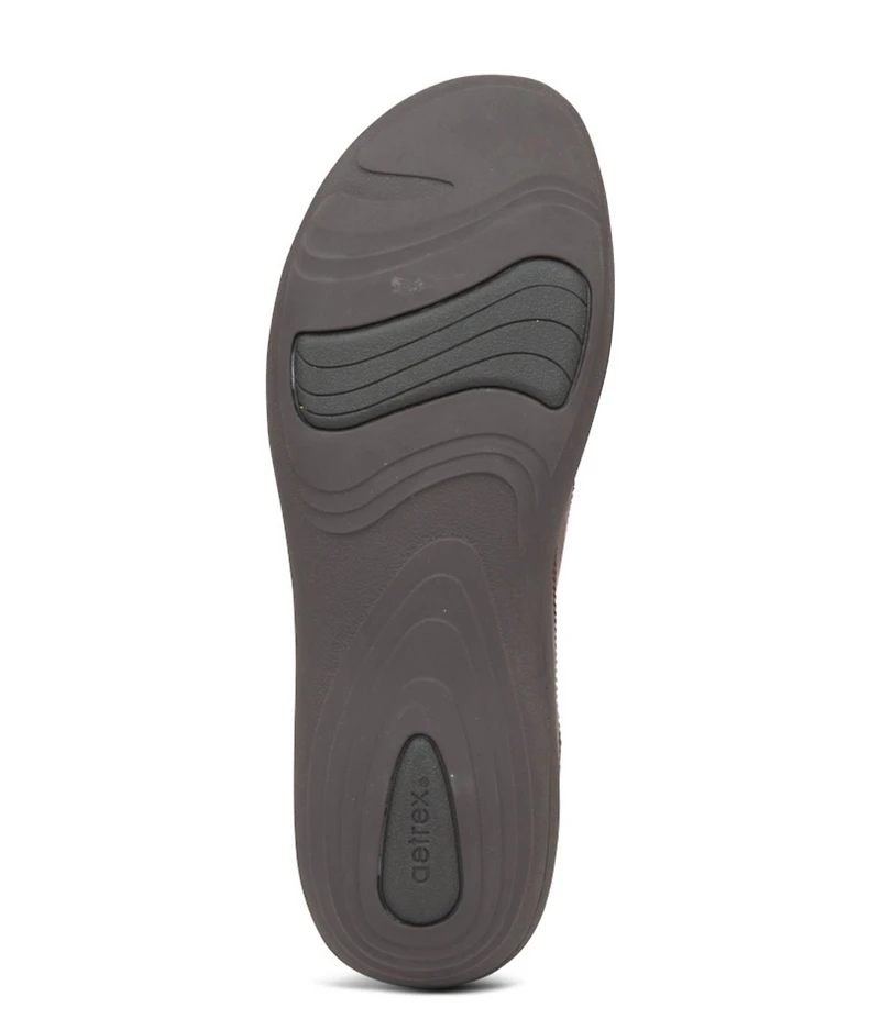 Aetrex Karina Monk Strap Leather Sneakers