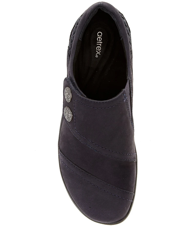 Aetrex Karina Monk Strap Suede Loafers