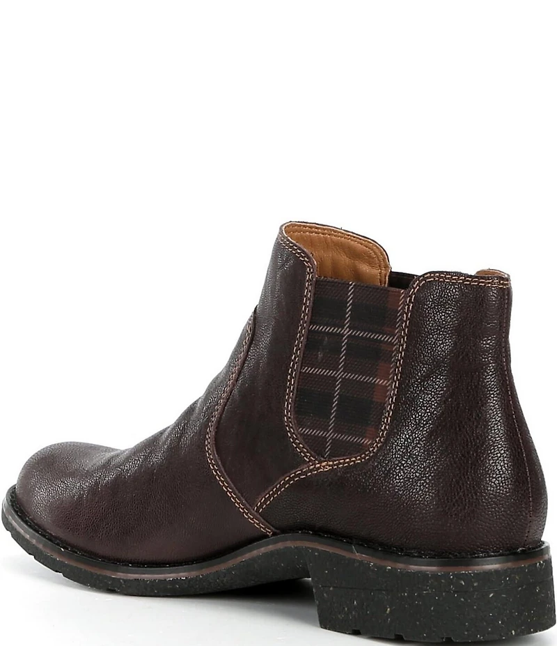 Aetrex Kaylee Leather and Plaid Chelsea Booties