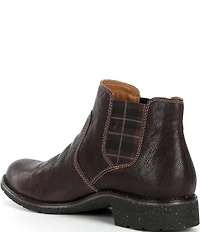 Aetrex Kaylee Leather and Plaid Chelsea Booties