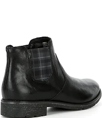 Aetrex Kaylee Leather and Plaid Chelsea Booties