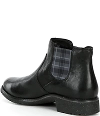 Aetrex Kaylee Leather and Plaid Chelsea Booties