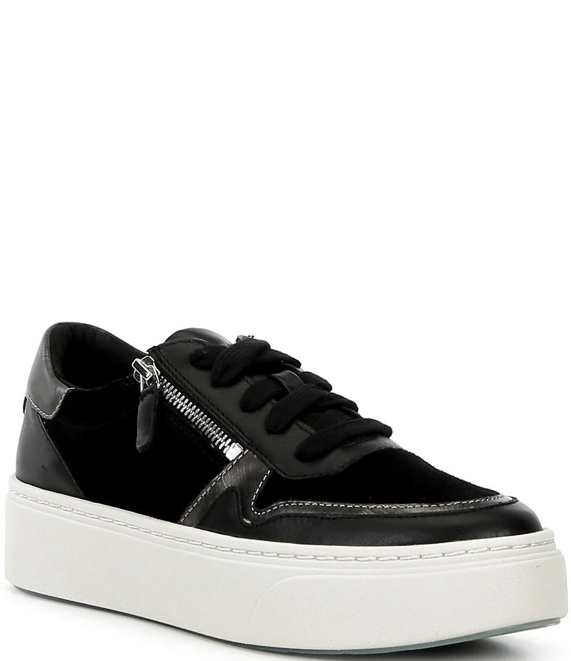Aetrex Leigh Suede Platform Lace Up Sneakers