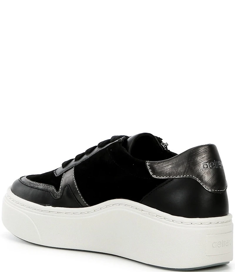 Aetrex Leigh Suede Platform Lace Up Sneakers