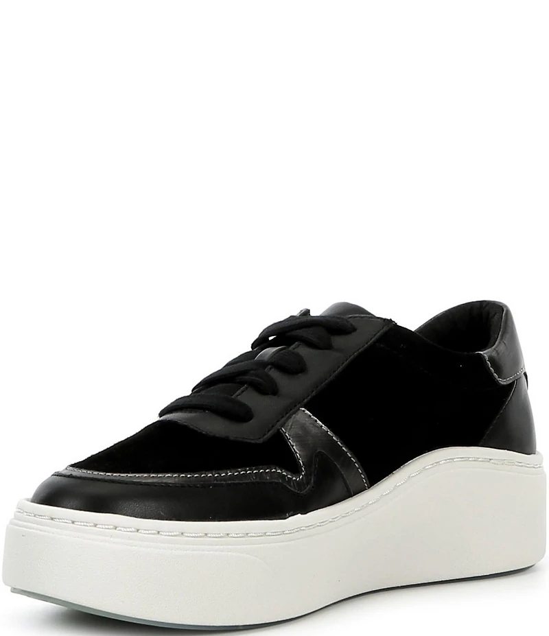 Aetrex Leigh Suede Platform Lace Up Sneakers