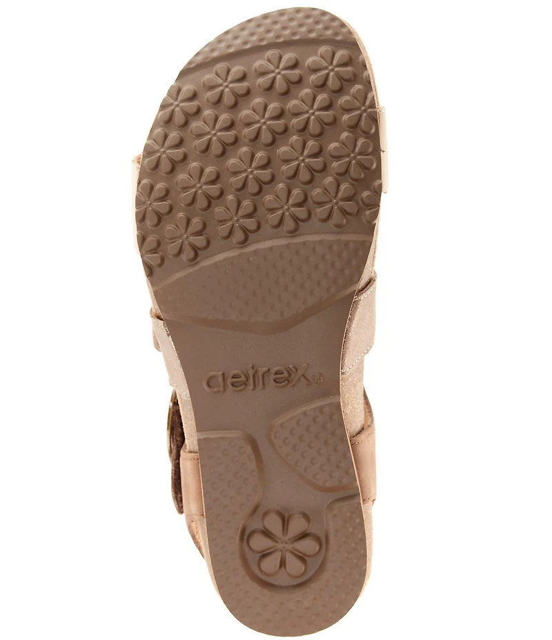 Aetrex Lilly Leather Banded Sandals