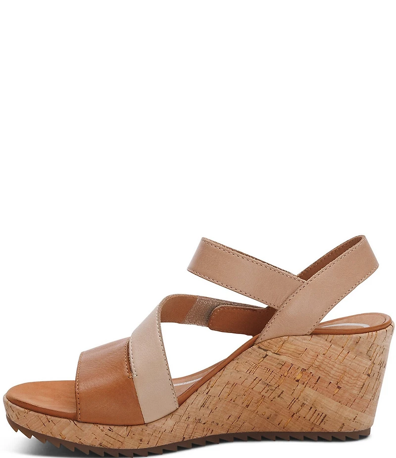 Aetrex Madelyn Hook-and-Loop Stappy Wedge Sandals