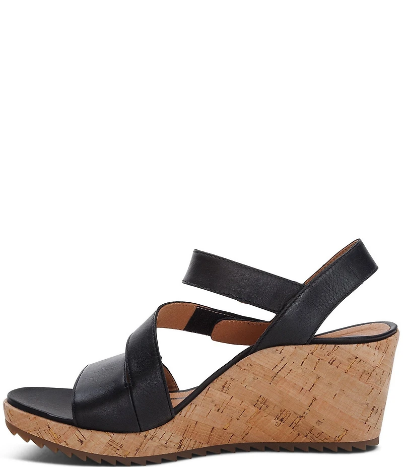 Aetrex Madelyn Hook-and-Loop Stappy Wedge Sandals