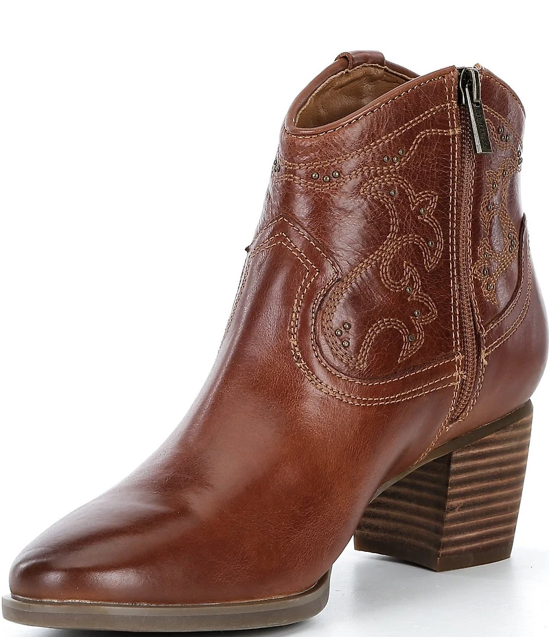 Aetrex Reagan Leather Western Inspired Booties