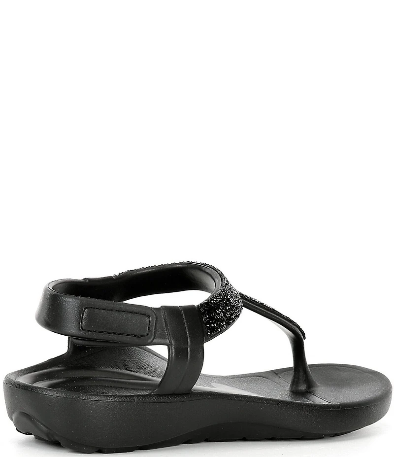 Aetrex Skyler Rhinestone Embellished T-Strap Thong Sandals