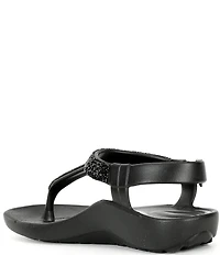 Aetrex Skyler Rhinestone Embellished T-Strap Thong Sandals