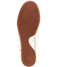 Aetrex Tess Retro Snake Embossed Studded Leather Sneakers