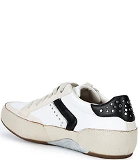 Aetrex Tess Retro Studded Lace Up Leather Sneakers