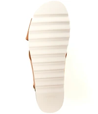 Aetrex Thea Leather Crisscross Detail Slingback Sandals
