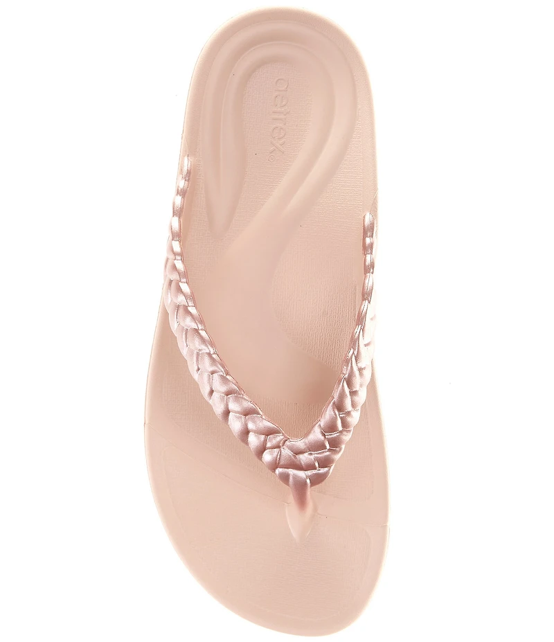 Aetrex Vicki Braided Thong Sandals