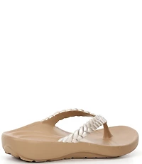 Aetrex Vicki Braided Metallic EVA Flip-Flops